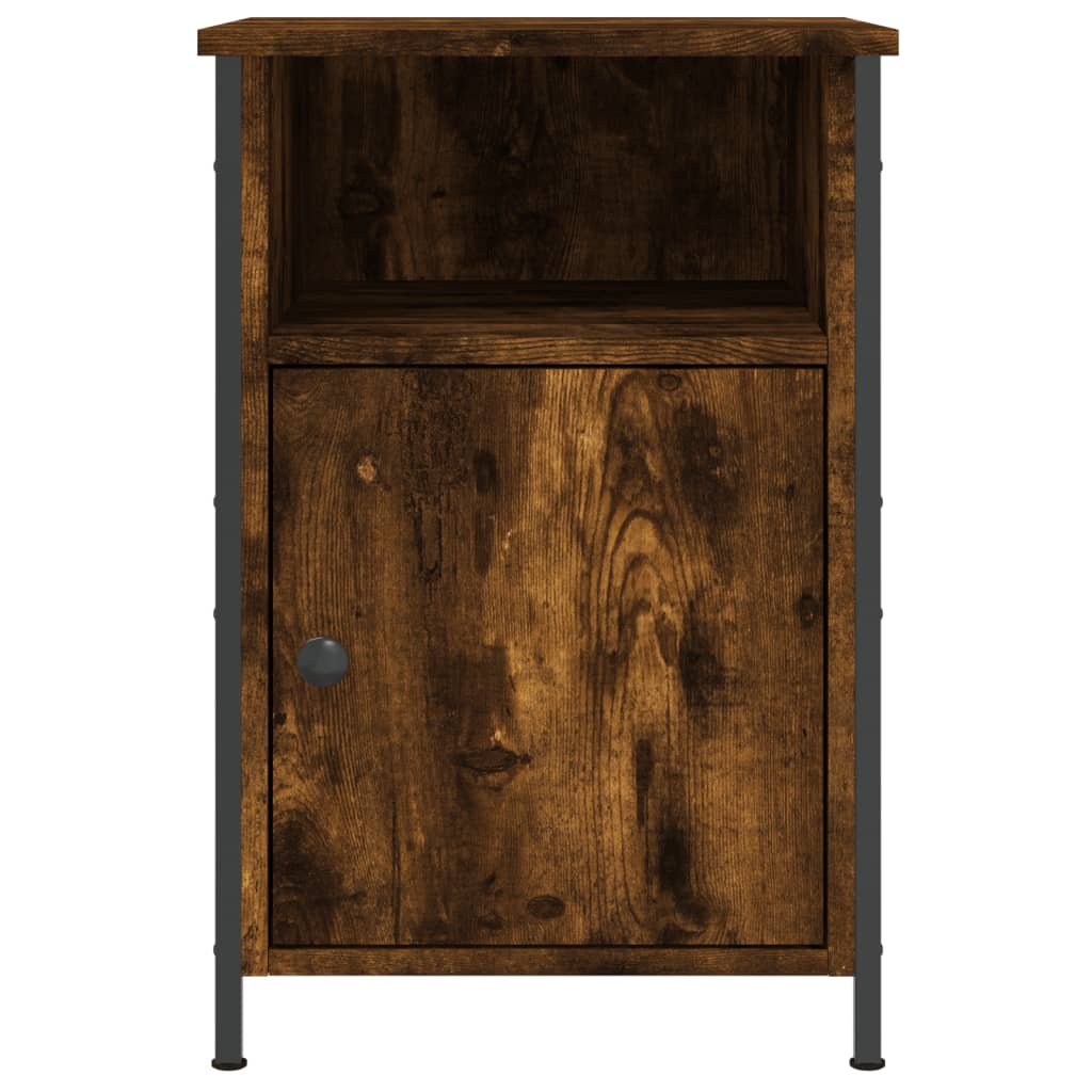 Table de chevet chêne fumé 40x42x60 cm bois d'ingénierie - XIOS