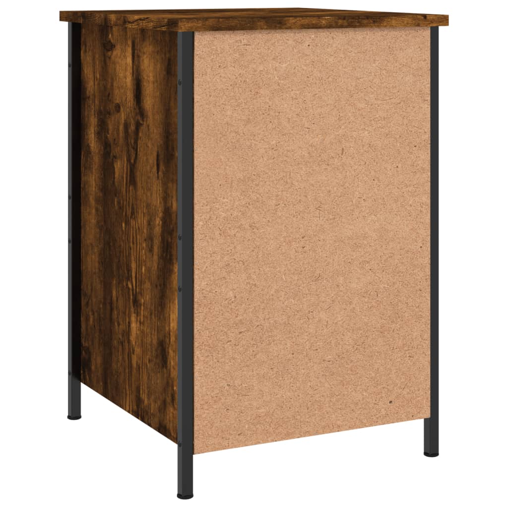 Table de chevet chêne fumé 40x42x60 cm bois d'ingénierie - XIOS