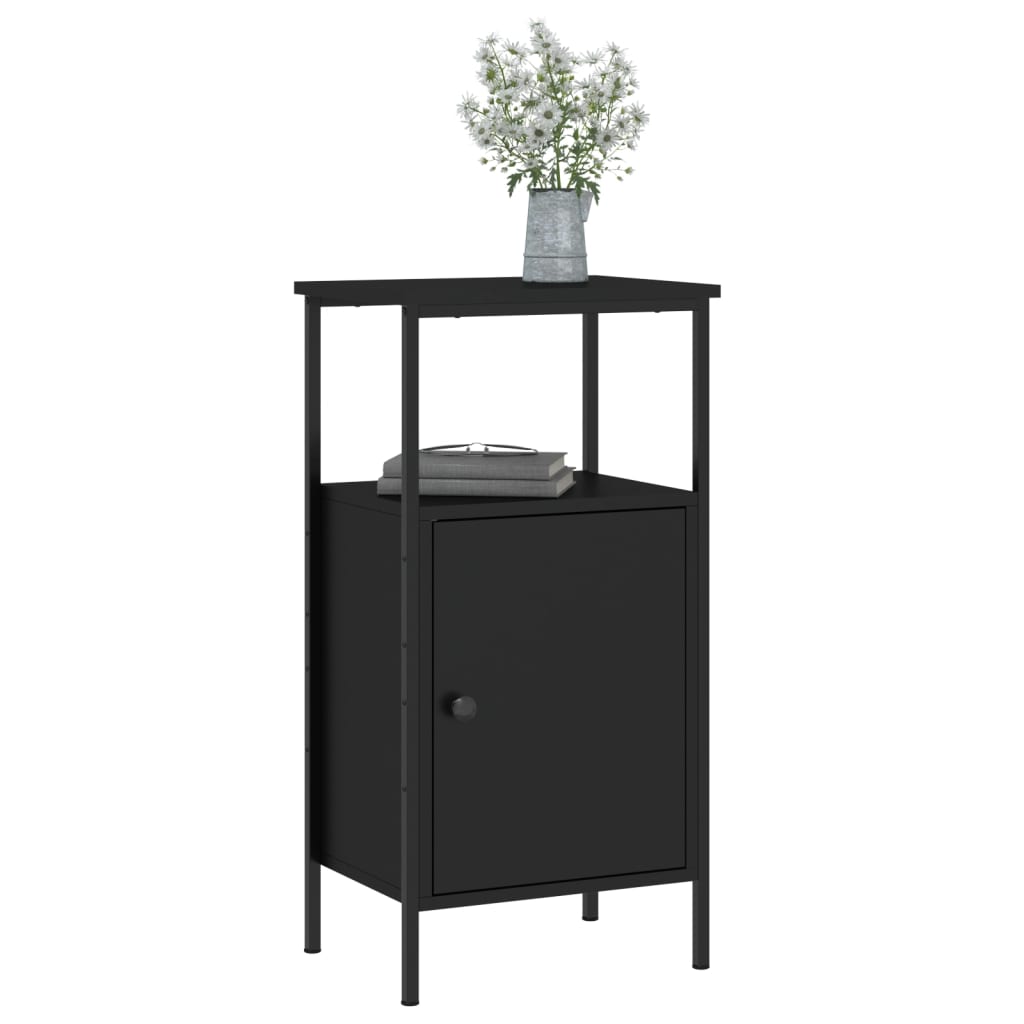 Table de chevet noir 41x31x80 cm bois d’ingénierie - XIOS