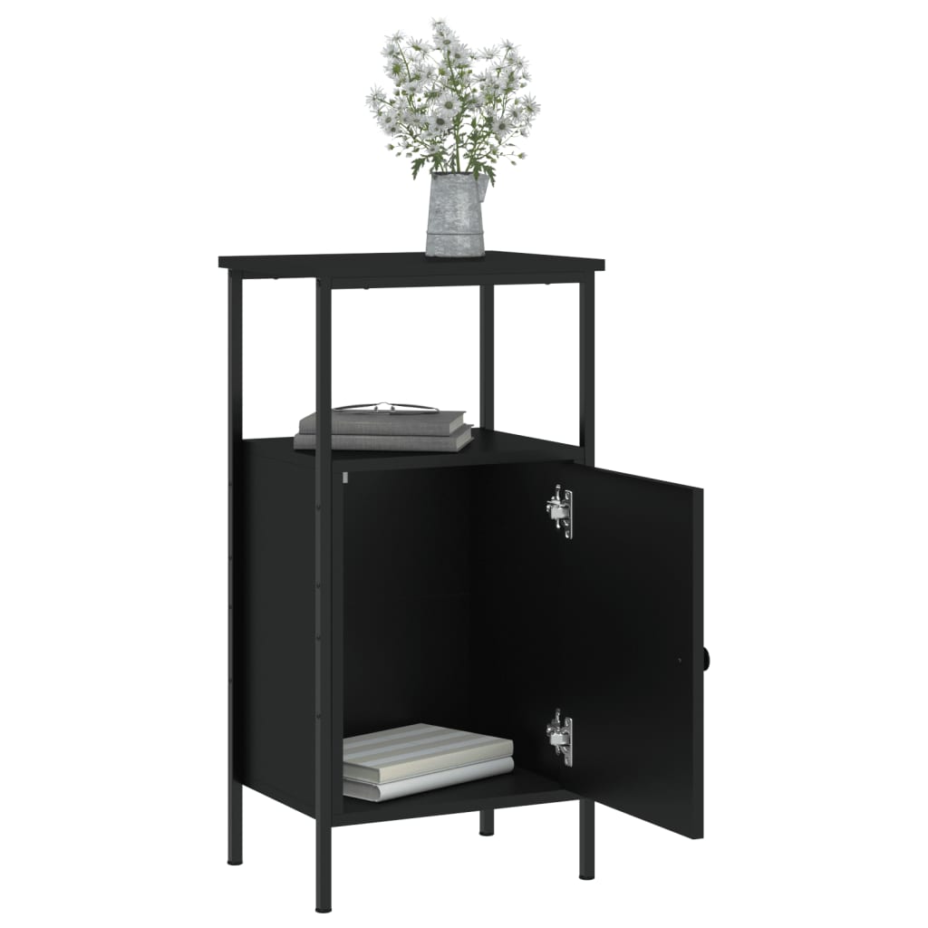 Table de chevet noir 41x31x80 cm bois d’ingénierie - XIOS