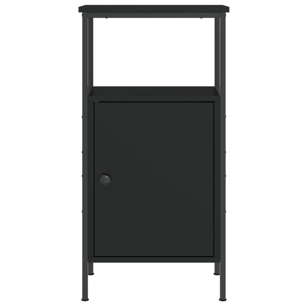 Table de chevet noir 41x31x80 cm bois d’ingénierie - XIOS