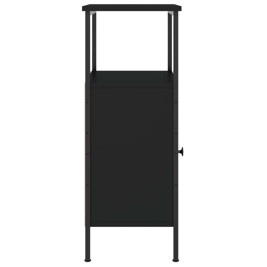 Table de chevet noir 41x31x80 cm bois d’ingénierie - XIOS