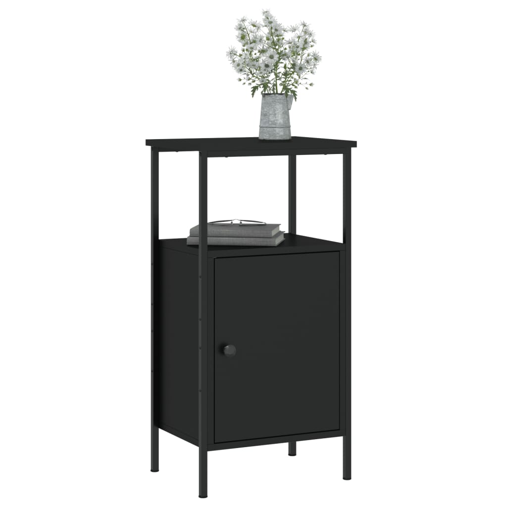 Tables de chevet 2 pcs noir 41x31x80 cm bois d’ingénierie - XIOS