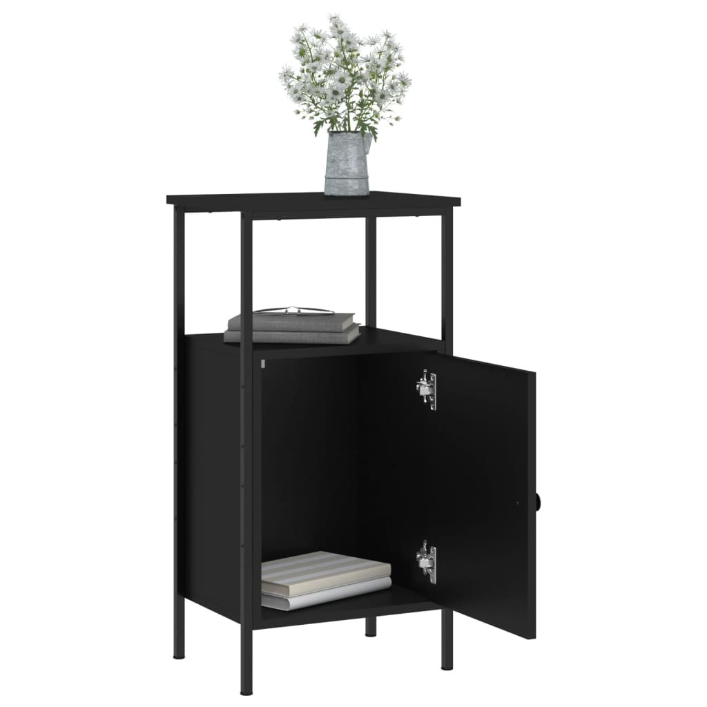 Tables de chevet 2 pcs noir 41x31x80 cm bois d’ingénierie - XIOS
