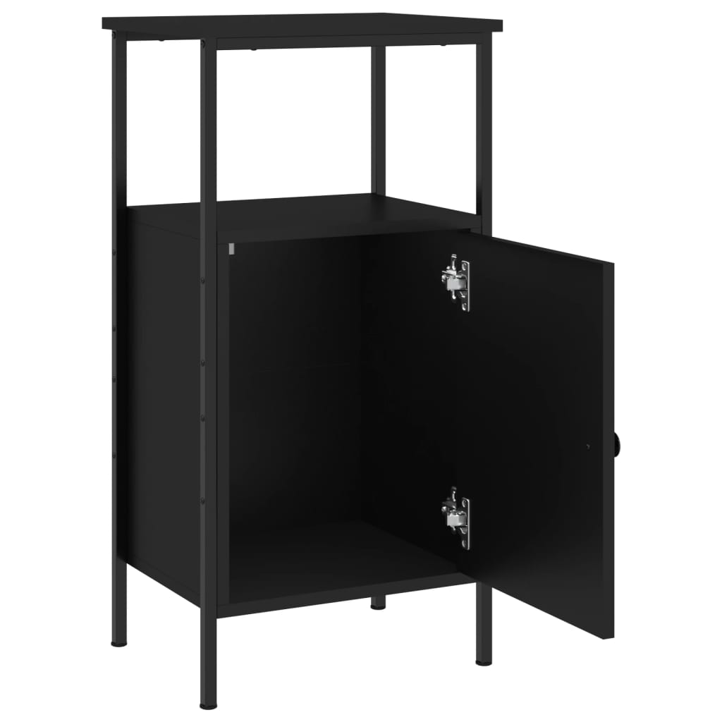 Tables de chevet 2 pcs noir 41x31x80 cm bois d’ingénierie - XIOS