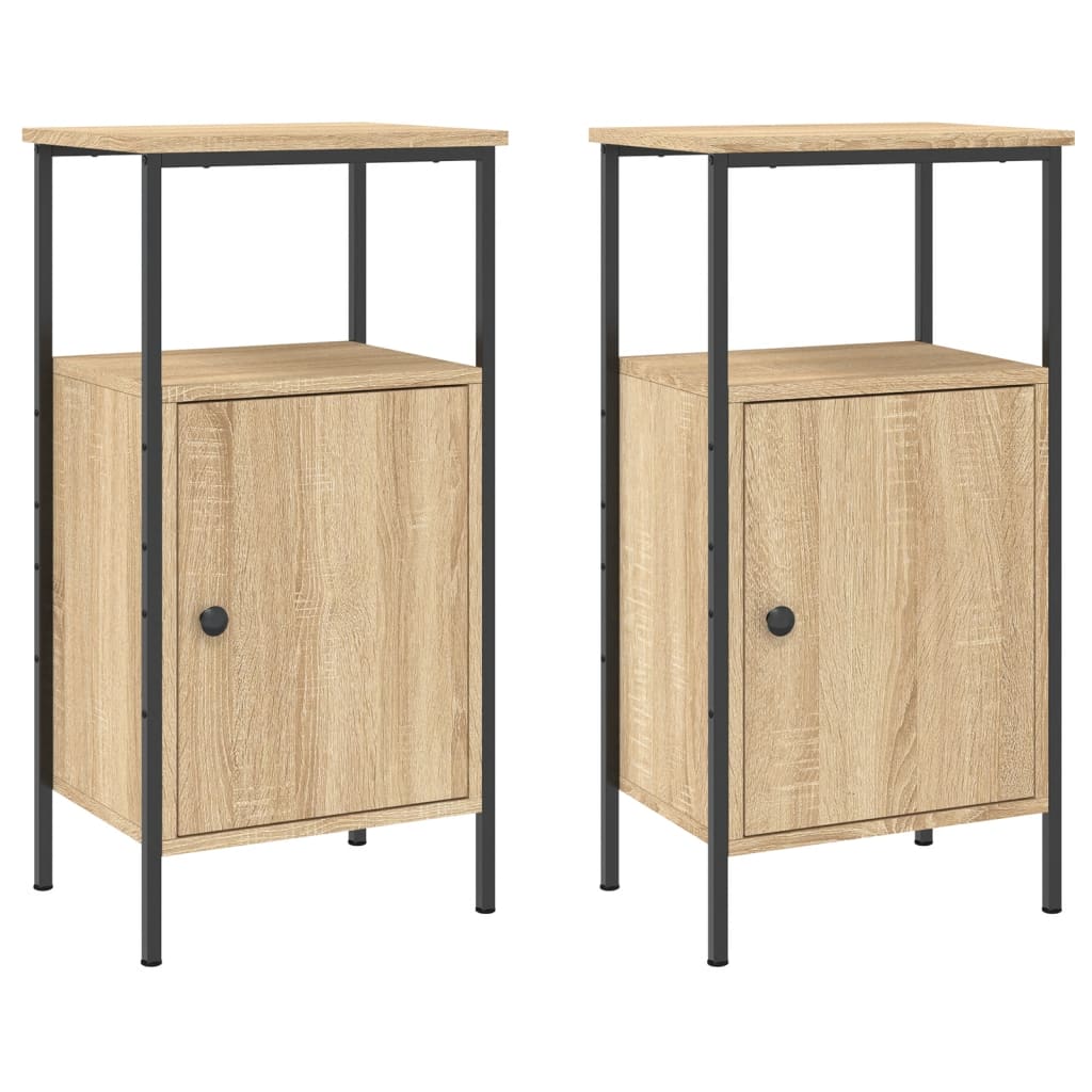 Tables de chevet 2 pcs chêne sonoma 41x31x80 cm bois ingénierie - XIOS