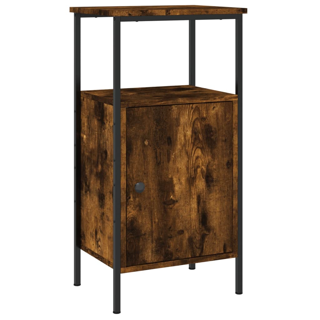Table de chevet chêne fumé 41x31x80 cm bois d'ingénierie - XIOS