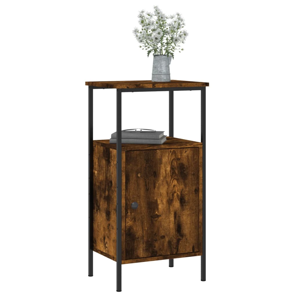 Table de chevet chêne fumé 41x31x80 cm bois d'ingénierie - XIOS