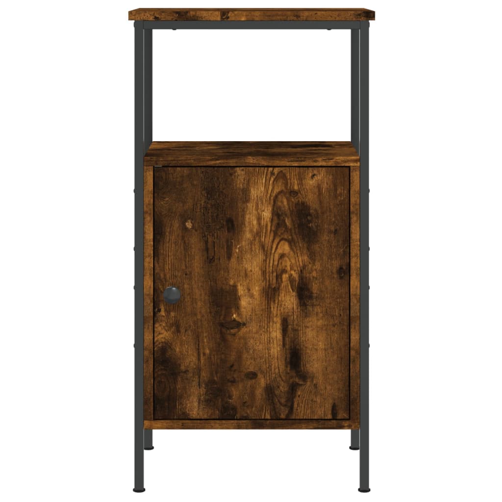 Table de chevet chêne fumé 41x31x80 cm bois d'ingénierie - XIOS