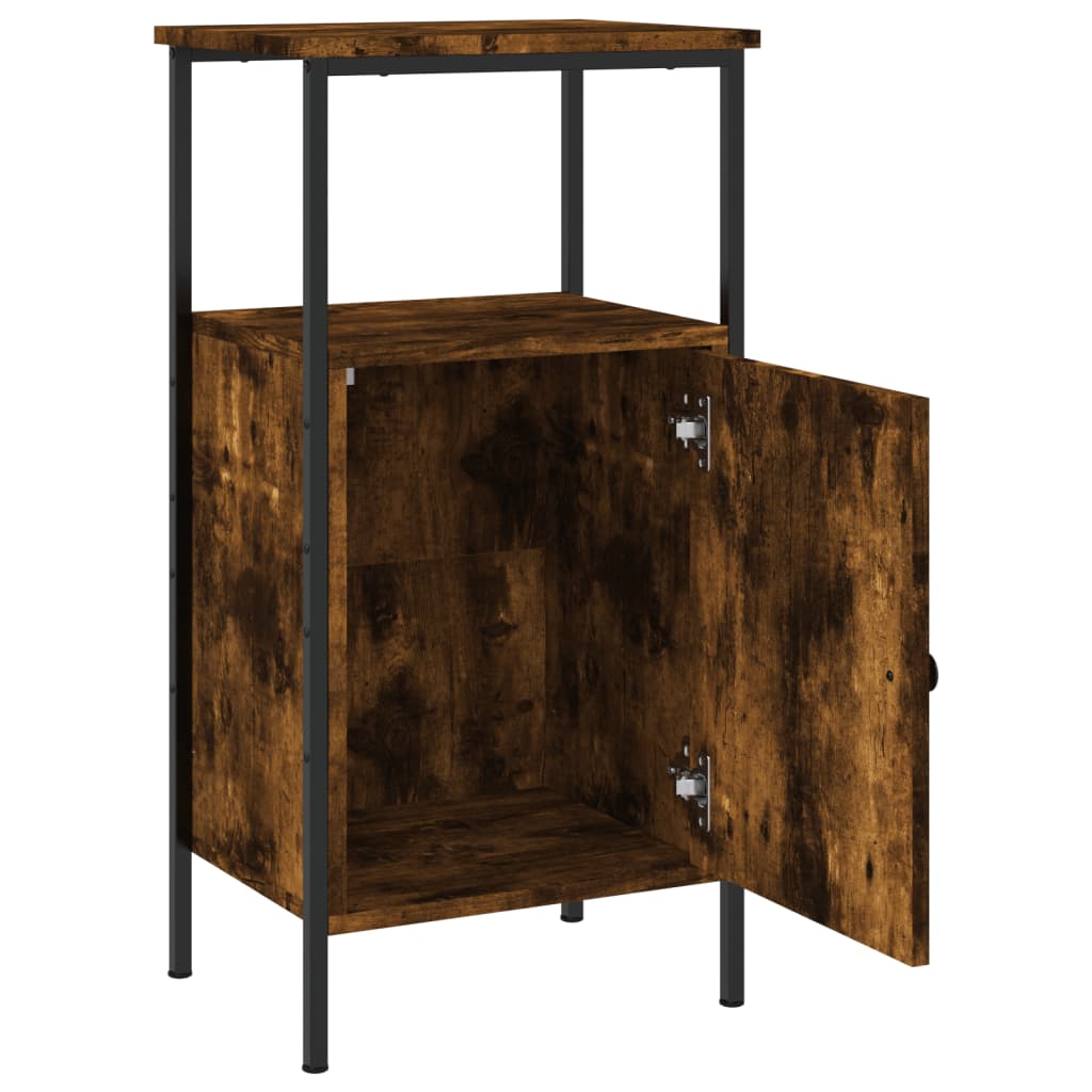 Table de chevet chêne fumé 41x31x80 cm bois d'ingénierie - XIOS