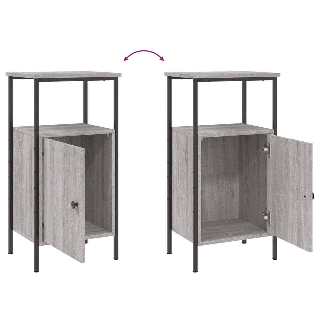 Table de chevet sonoma gris 41x31x80 cm bois d'ingénierie - XIOS