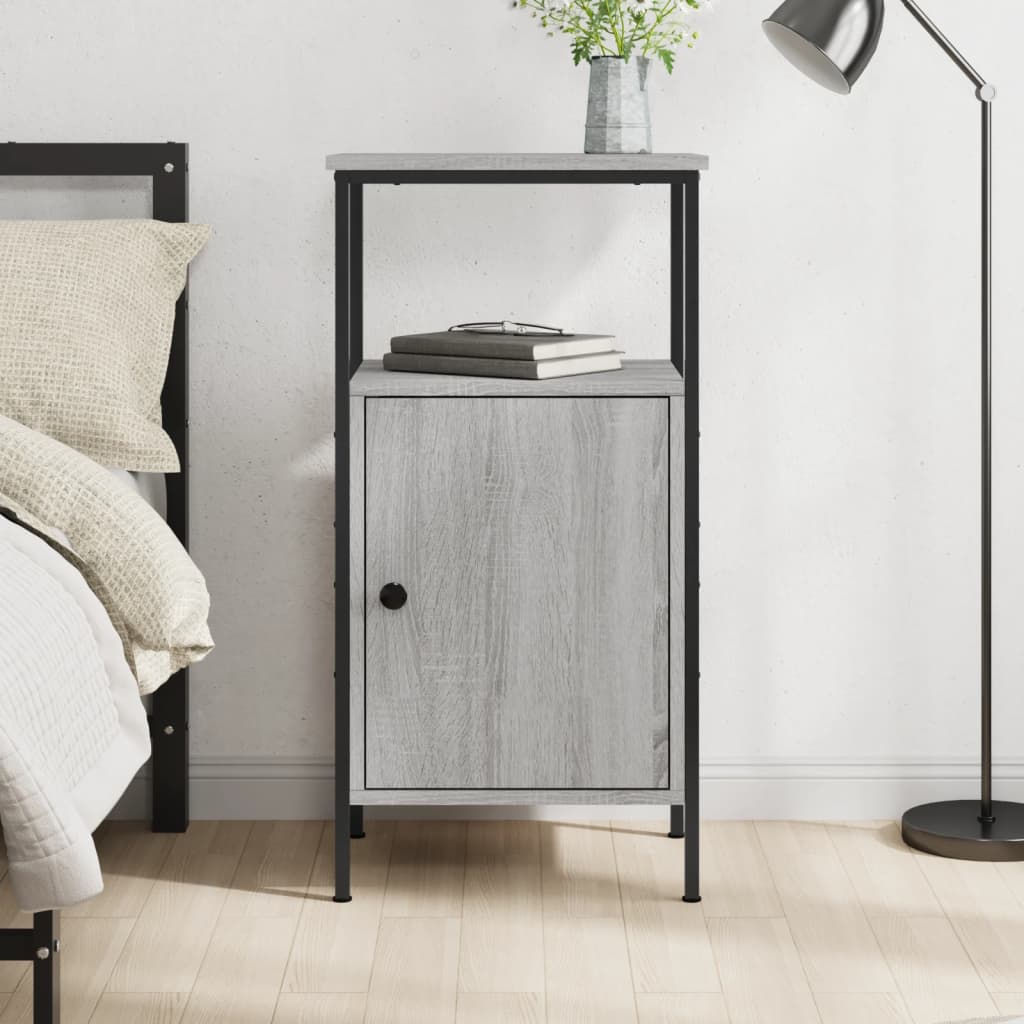 Table de chevet sonoma gris 41x31x80 cm bois d'ingénierie - XIOS