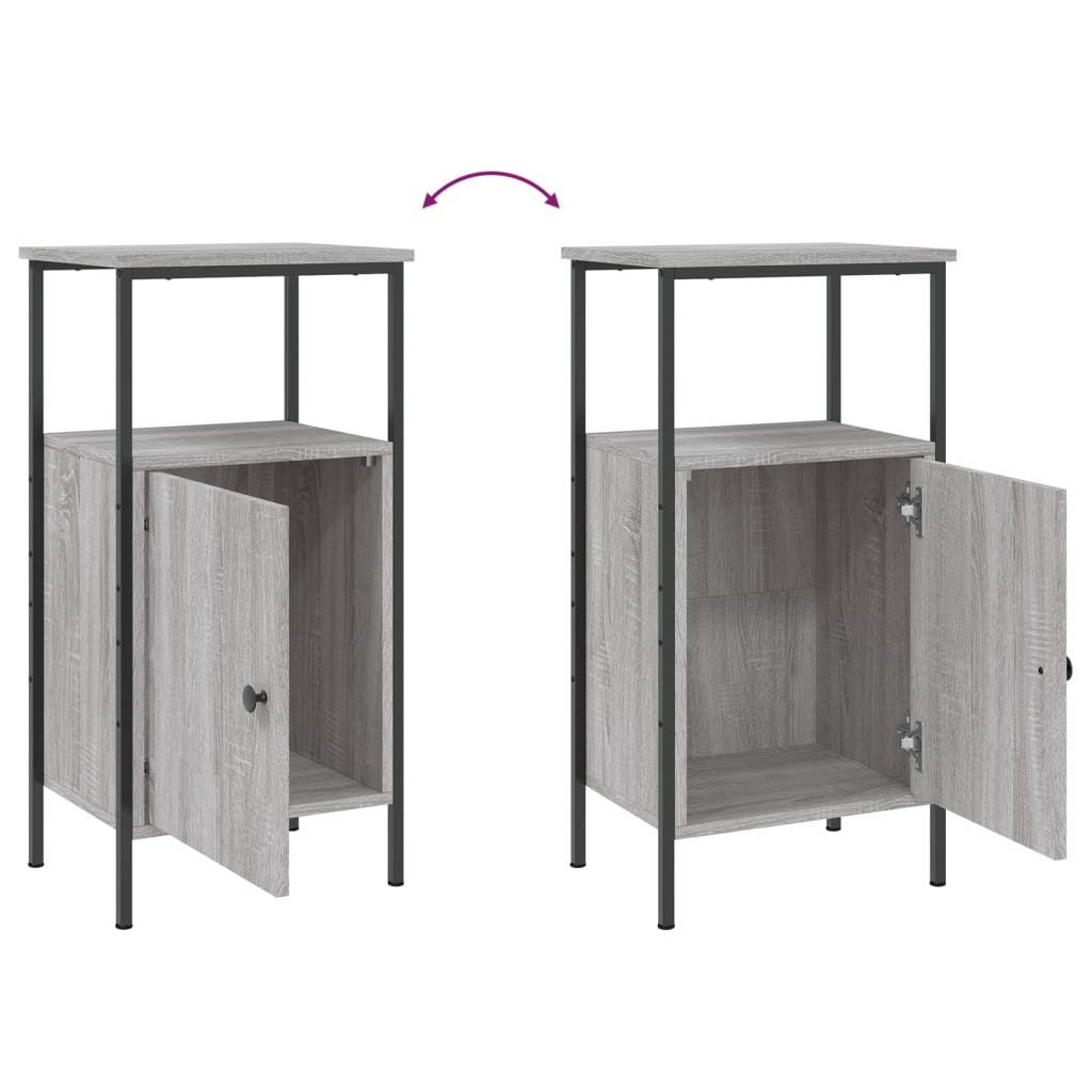 Tables de chevet 2 pcs sonoma gris 41x31x80cm bois d'ingénierie - XIOS