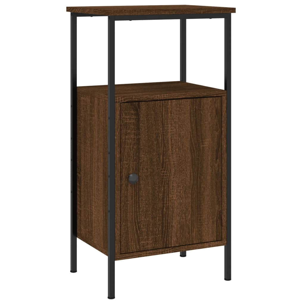 Table de chevet chêne marron 41x31x80 cm bois d'ingénierie - XIOS