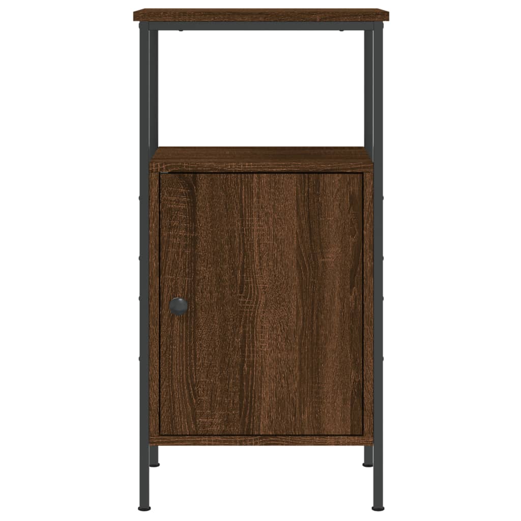 Table de chevet chêne marron 41x31x80 cm bois d'ingénierie - XIOS