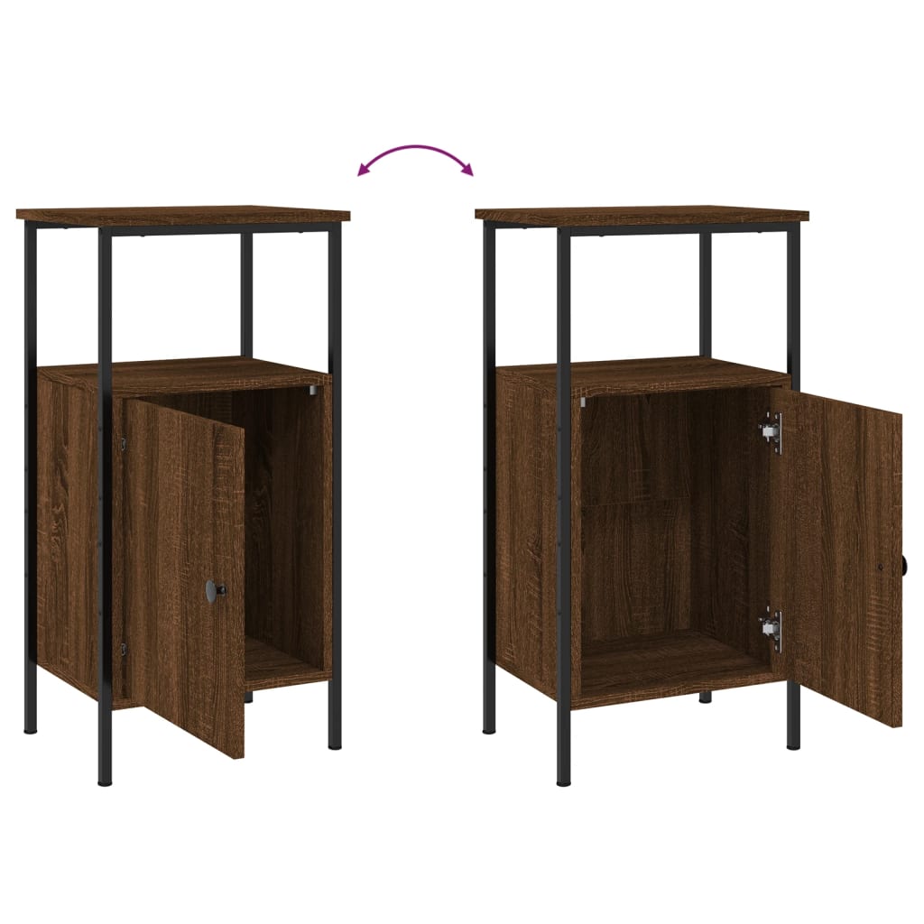 Tables de chevet 2 pcs chêne marron 41x31x80 cm bois ingénierie - XIOS