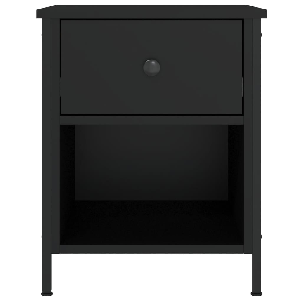 Tables de chevet 2 pcs noir 40x42x50 cm bois d’ingénierie - XIOS