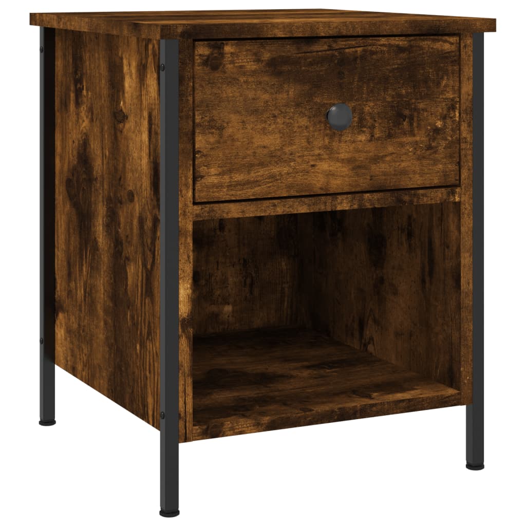 Tables de chevet 2 pcs chêne fumé 40x42x50 cm bois ingénierie - XIOS