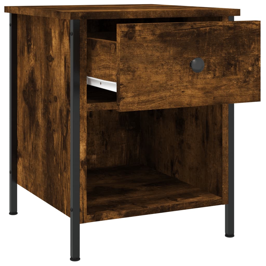 Tables de chevet 2 pcs chêne fumé 40x42x50 cm bois ingénierie - XIOS