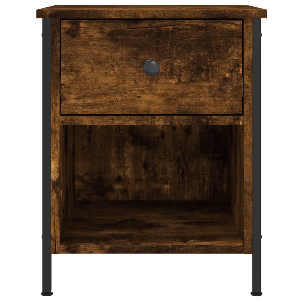 Tables de chevet 2 pcs chêne fumé 40x42x50 cm bois ingénierie - XIOS