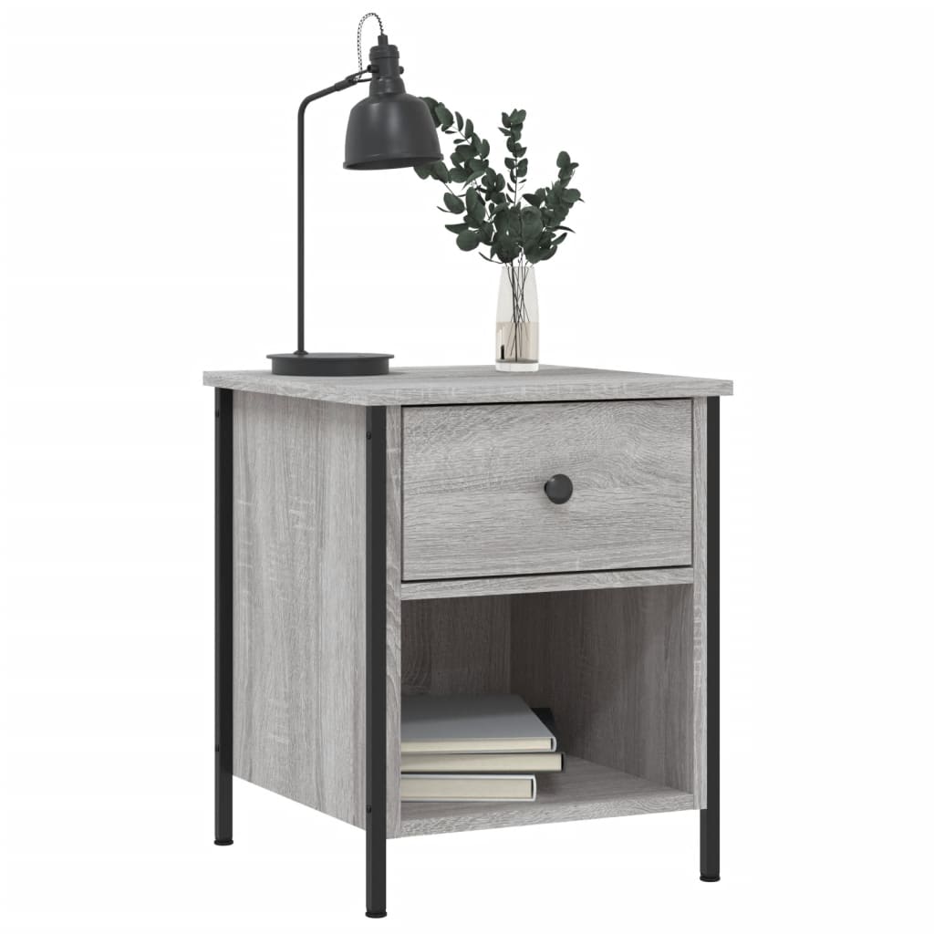 Tables de chevet 2 pcs sonoma gris 40x42x50cm bois d'ingénierie - XIOS