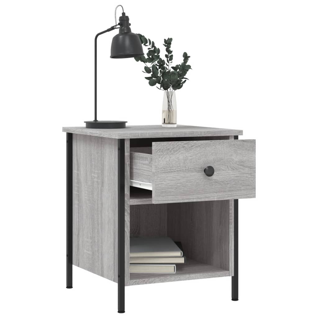 Tables de chevet 2 pcs sonoma gris 40x42x50cm bois d'ingénierie - XIOS