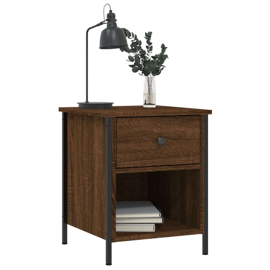 Tables de chevet 2pcs chêne marron 40x42x50cm bois d'ingénierie - XIOS