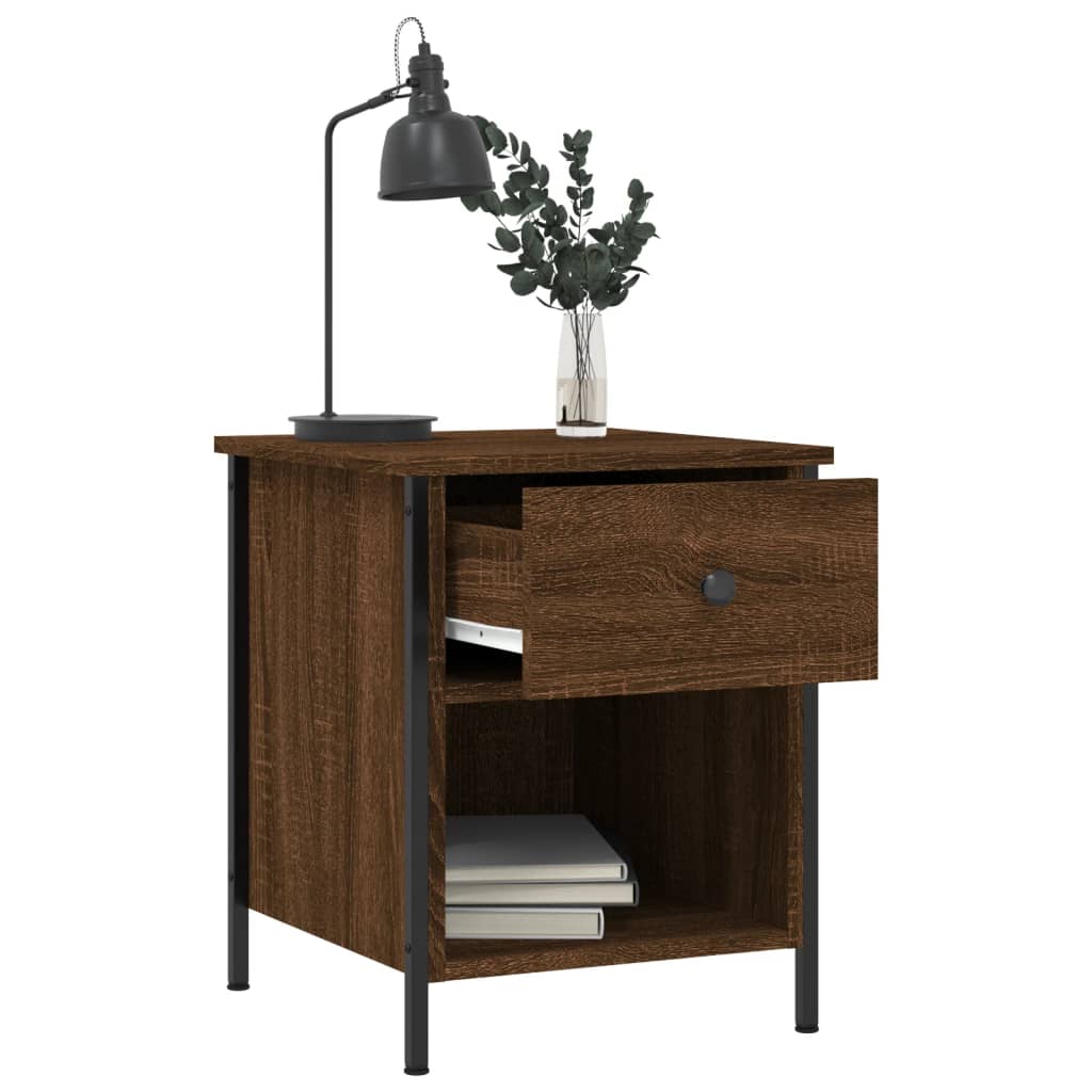 Tables de chevet 2pcs chêne marron 40x42x50cm bois d'ingénierie - XIOS
