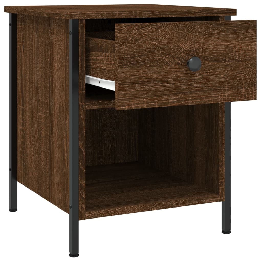 Tables de chevet 2pcs chêne marron 40x42x50cm bois d'ingénierie - XIOS