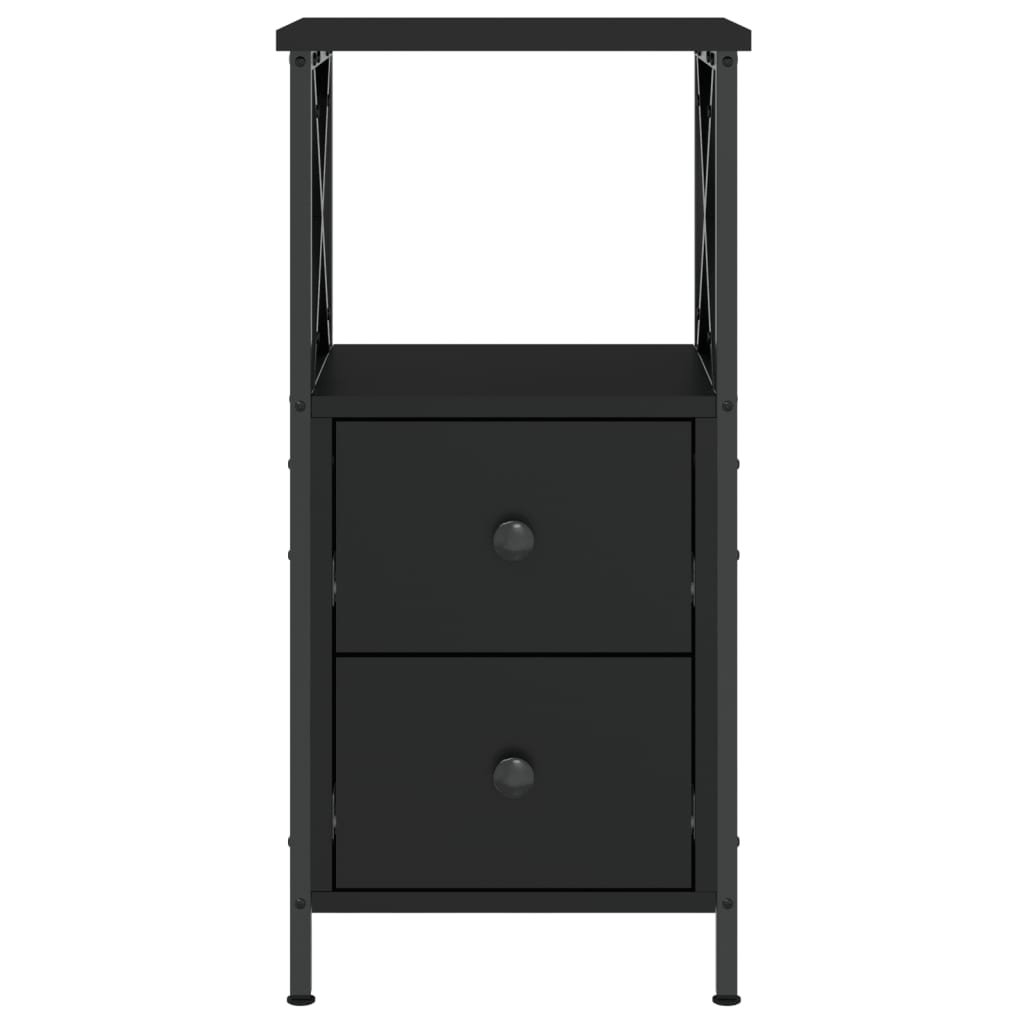 Table de chevet noir 34x35,5x70 cm bois d’ingénierie - XIOS