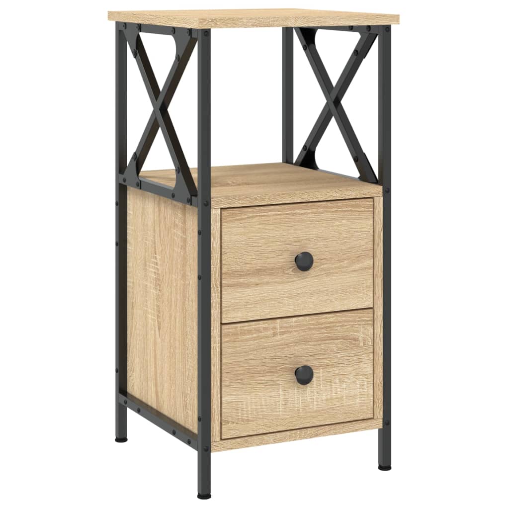 Tables de chevet 2pcs chêne sonoma 34x35,5x70cm bois ingénierie - XIOS