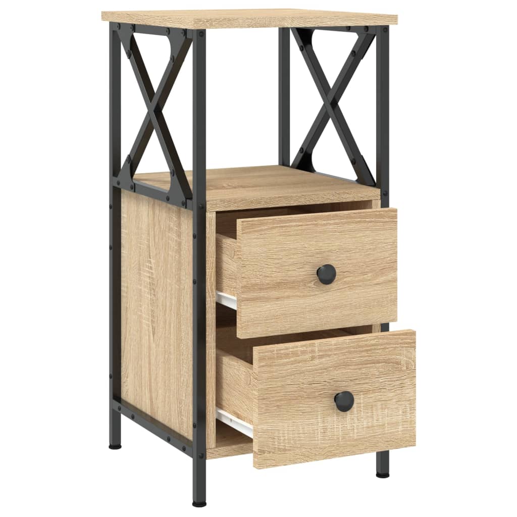Tables de chevet 2pcs chêne sonoma 34x35,5x70cm bois ingénierie - XIOS