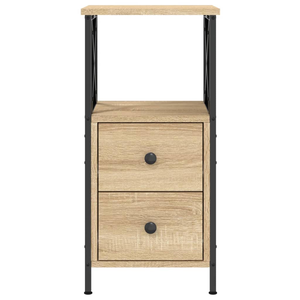 Tables de chevet 2pcs chêne sonoma 34x35,5x70cm bois ingénierie - XIOS