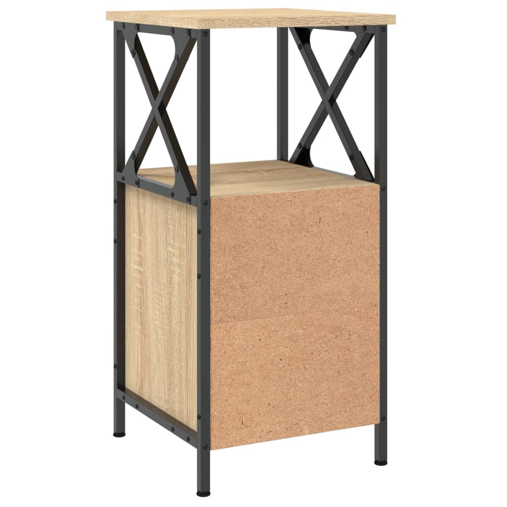Tables de chevet 2pcs chêne sonoma 34x35,5x70cm bois ingénierie - XIOS