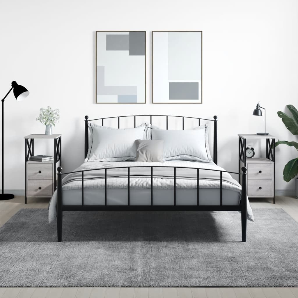 Tables de chevet 2 pcs sonoma gris 34x35,5x70cm bois ingénierie - XIOS