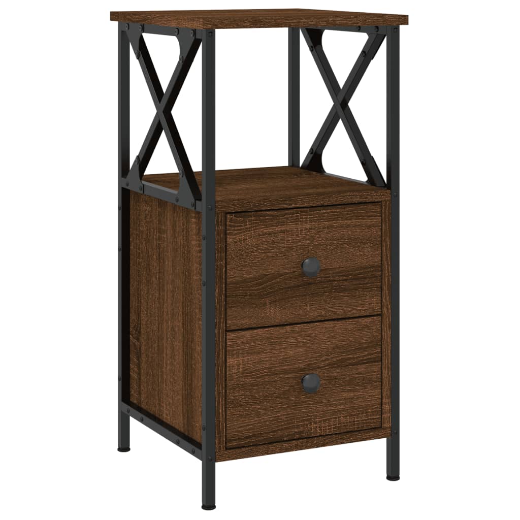 Tables de chevet 2pcs chêne marron 34x35,5x70cm bois ingénierie - XIOS