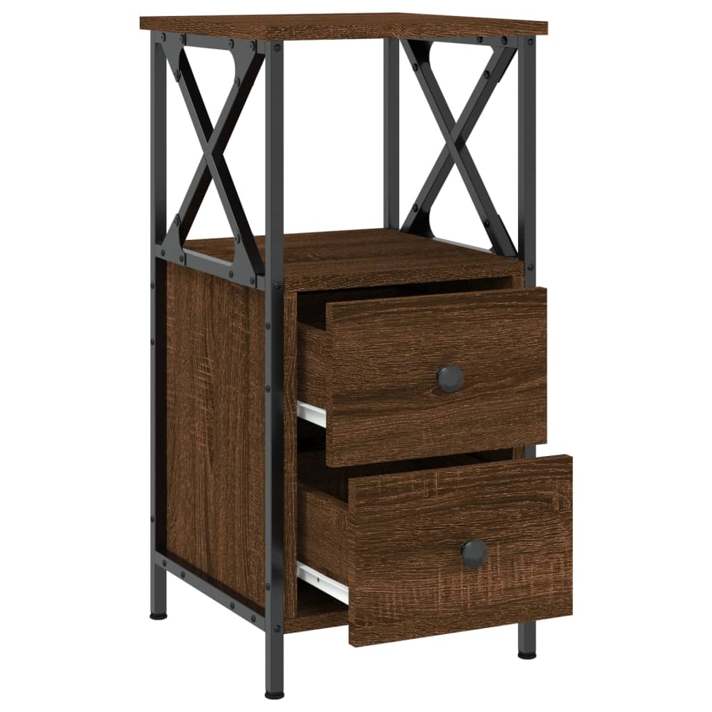 Tables de chevet 2pcs chêne marron 34x35,5x70cm bois ingénierie - XIOS