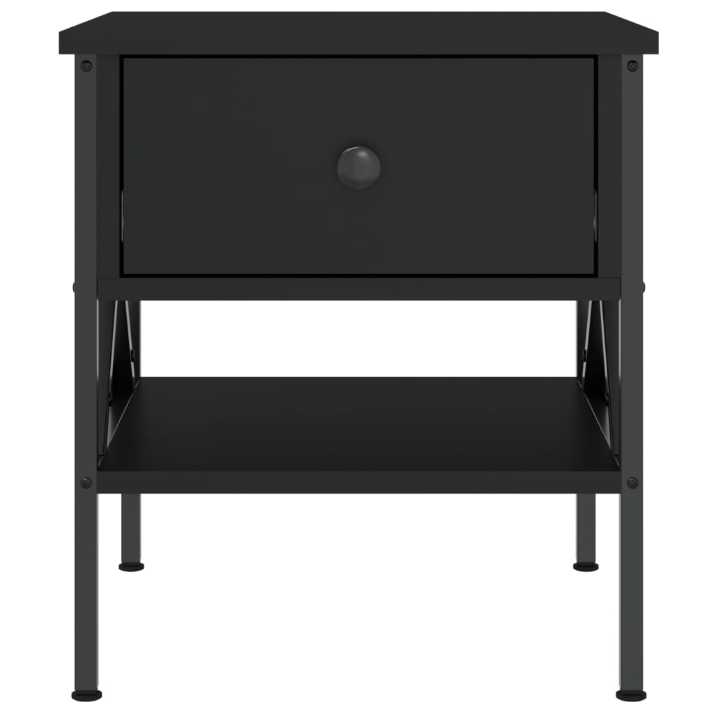 Table de chevet noir 40x42x45 cm bois d’ingénierie - XIOS