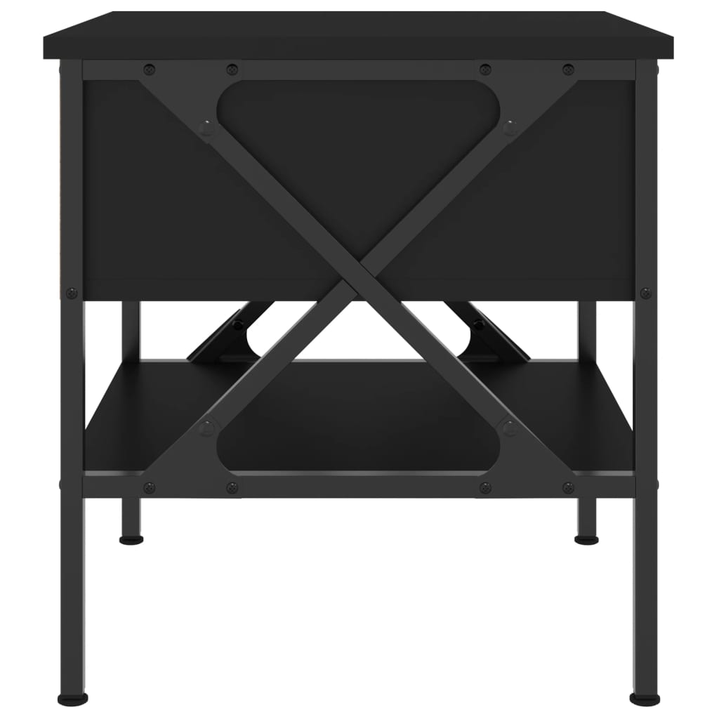 Table de chevet noir 40x42x45 cm bois d’ingénierie - XIOS