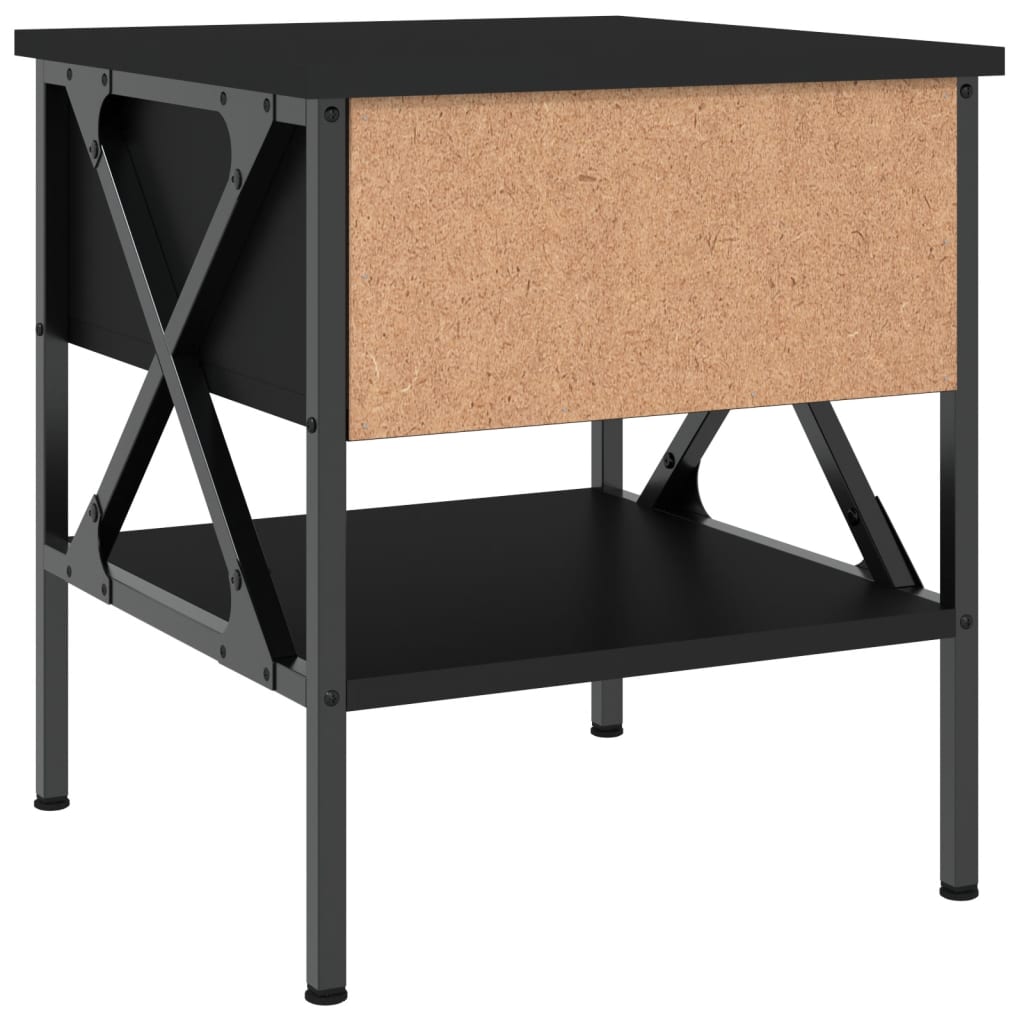 Table de chevet noir 40x42x45 cm bois d’ingénierie - XIOS
