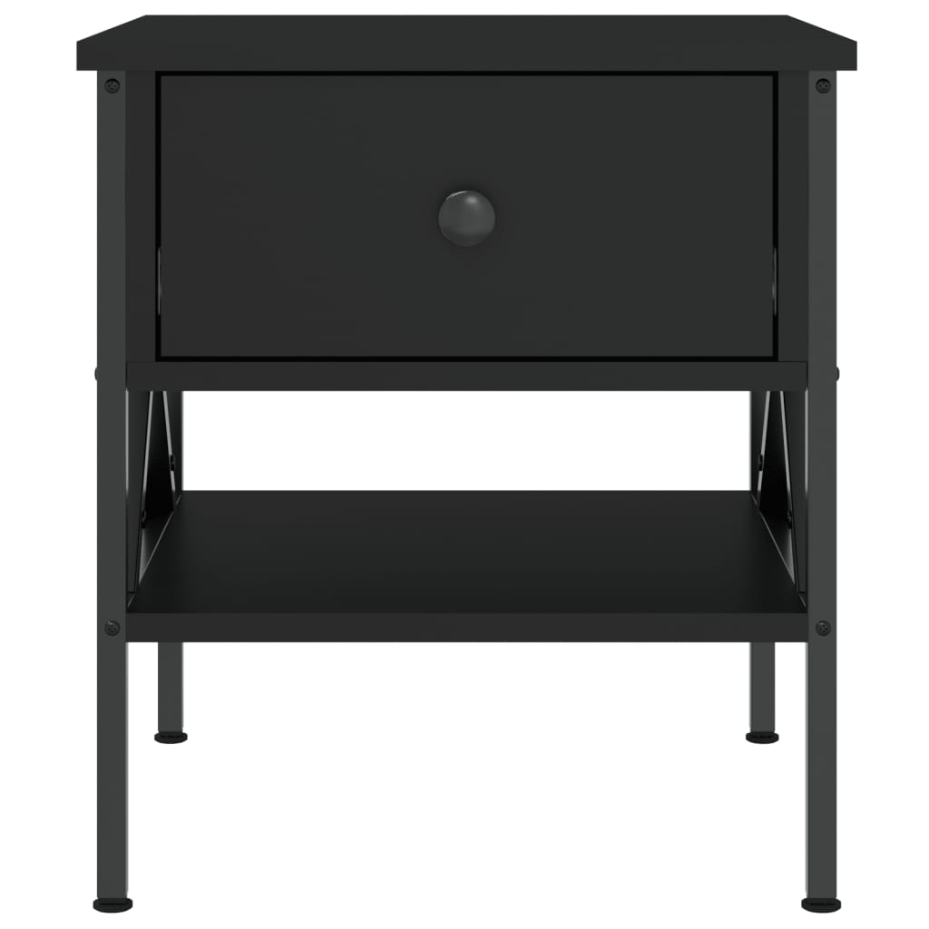 Tables de chevet 2 pcs noir 40x42x45 cm bois d’ingénierie - XIOS