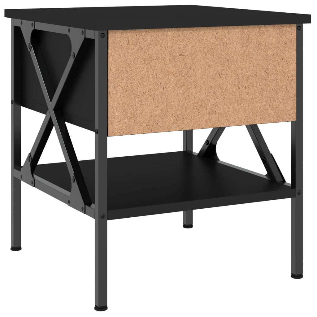 Tables de chevet 2 pcs noir 40x42x45 cm bois d’ingénierie - XIOS