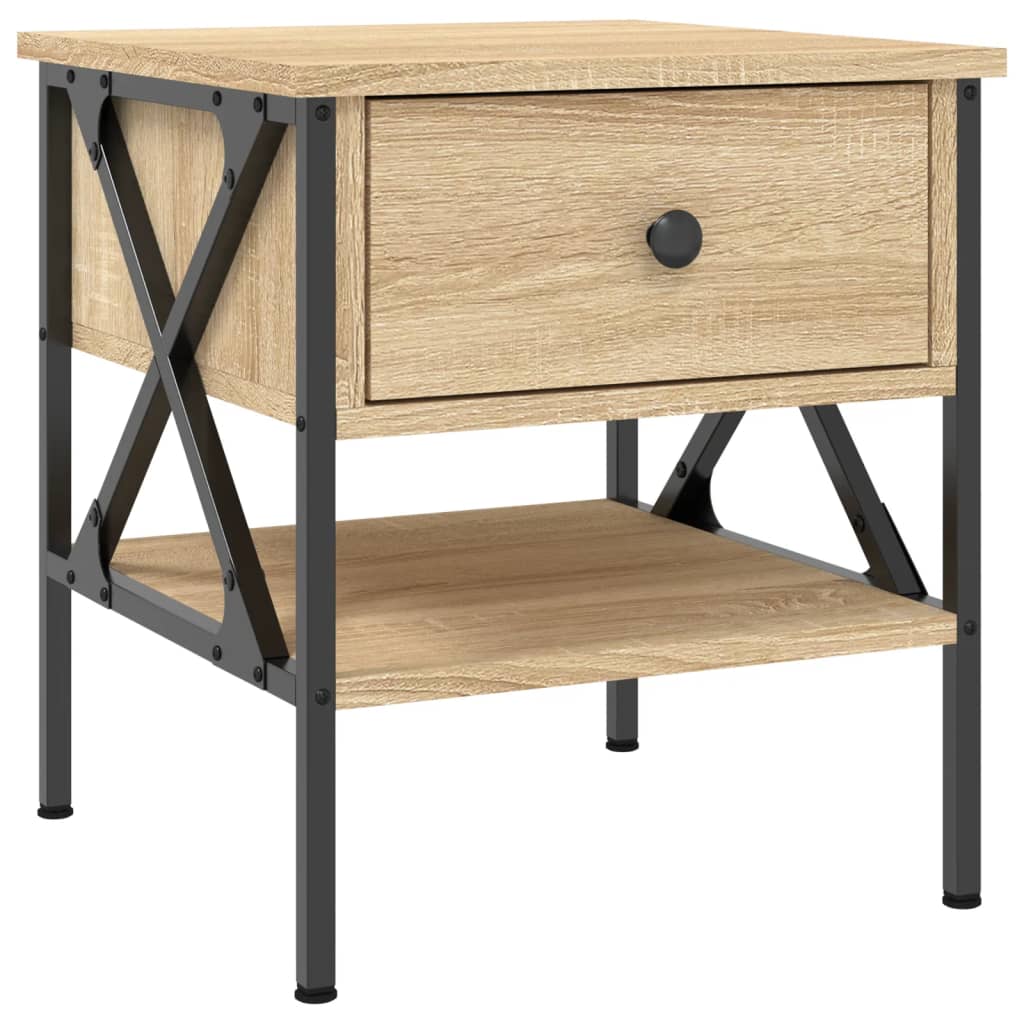Table de chevet chêne sonoma 40x42x45 cm bois d'ingénierie - XIOS
