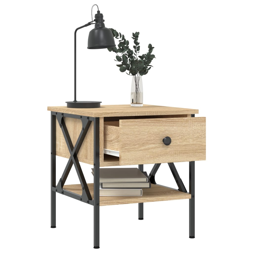 Table de chevet chêne sonoma 40x42x45 cm bois d'ingénierie - XIOS