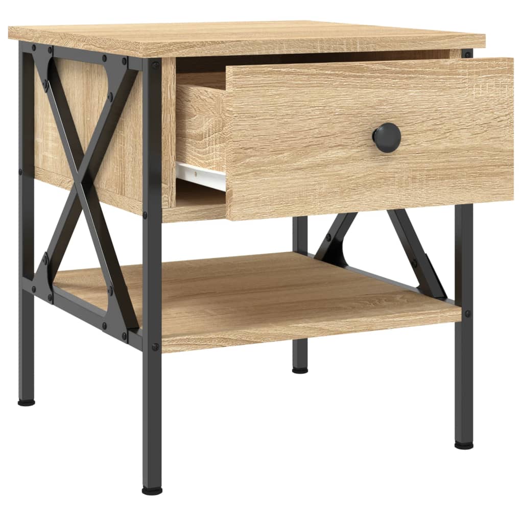 Table de chevet chêne sonoma 40x42x45 cm bois d'ingénierie - XIOS