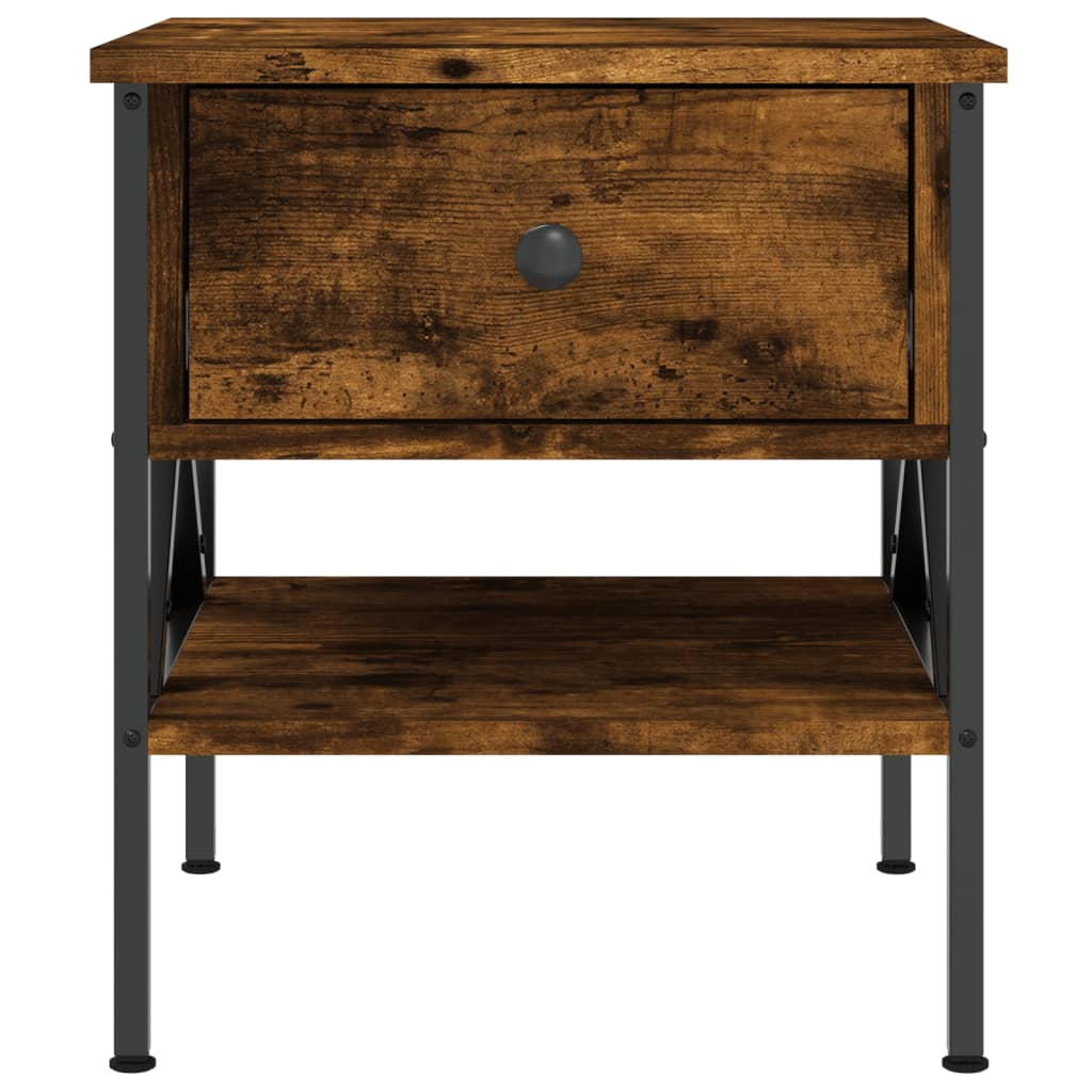 Tables de chevet 2 pcs chêne fumé 40x42x45 cm bois d’ingénierie - XIOS