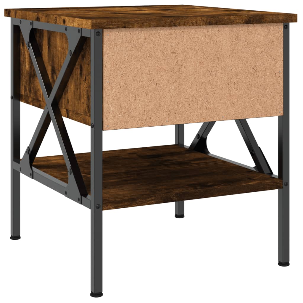 Tables de chevet 2 pcs chêne fumé 40x42x45 cm bois d’ingénierie - XIOS