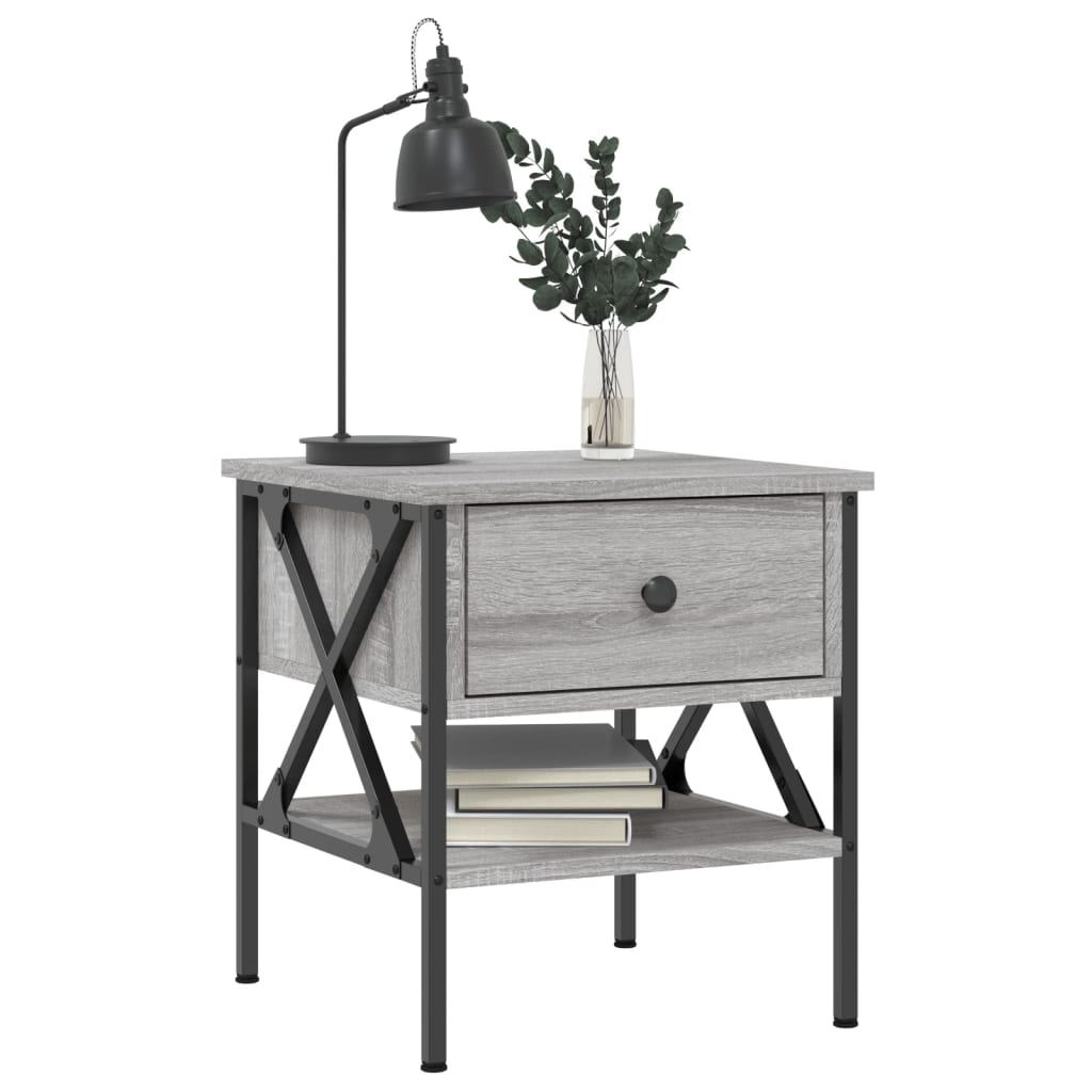 Tables de chevet 2 pcs sonoma gris 40x42x45 cm bois ingénierie - XIOS