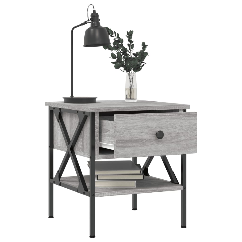 Tables de chevet 2 pcs sonoma gris 40x42x45 cm bois ingénierie - XIOS