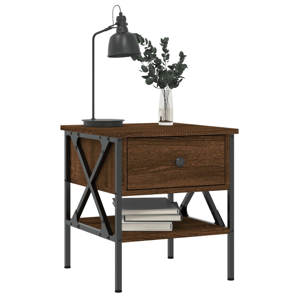 Tables de chevet 2 pcs chêne marron 40x42x45 cm bois ingénierie - XIOS